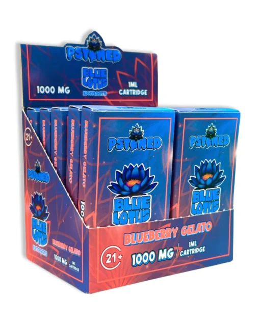 PSYCHED Vape carts - Blue Lotus Extract blue Banana - 1ML Cartridge