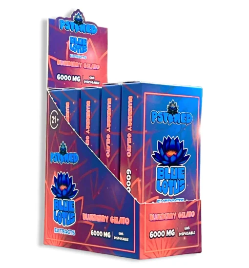 PSYCHED Vape - Blue Lotus Extract Blueberry Gelato - 6ML Disposable